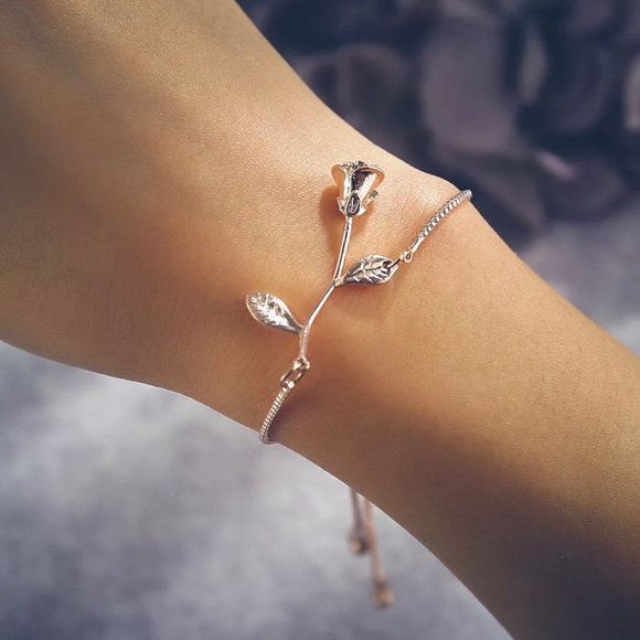 Silver Rose Bracelet - Picture 2 of 4